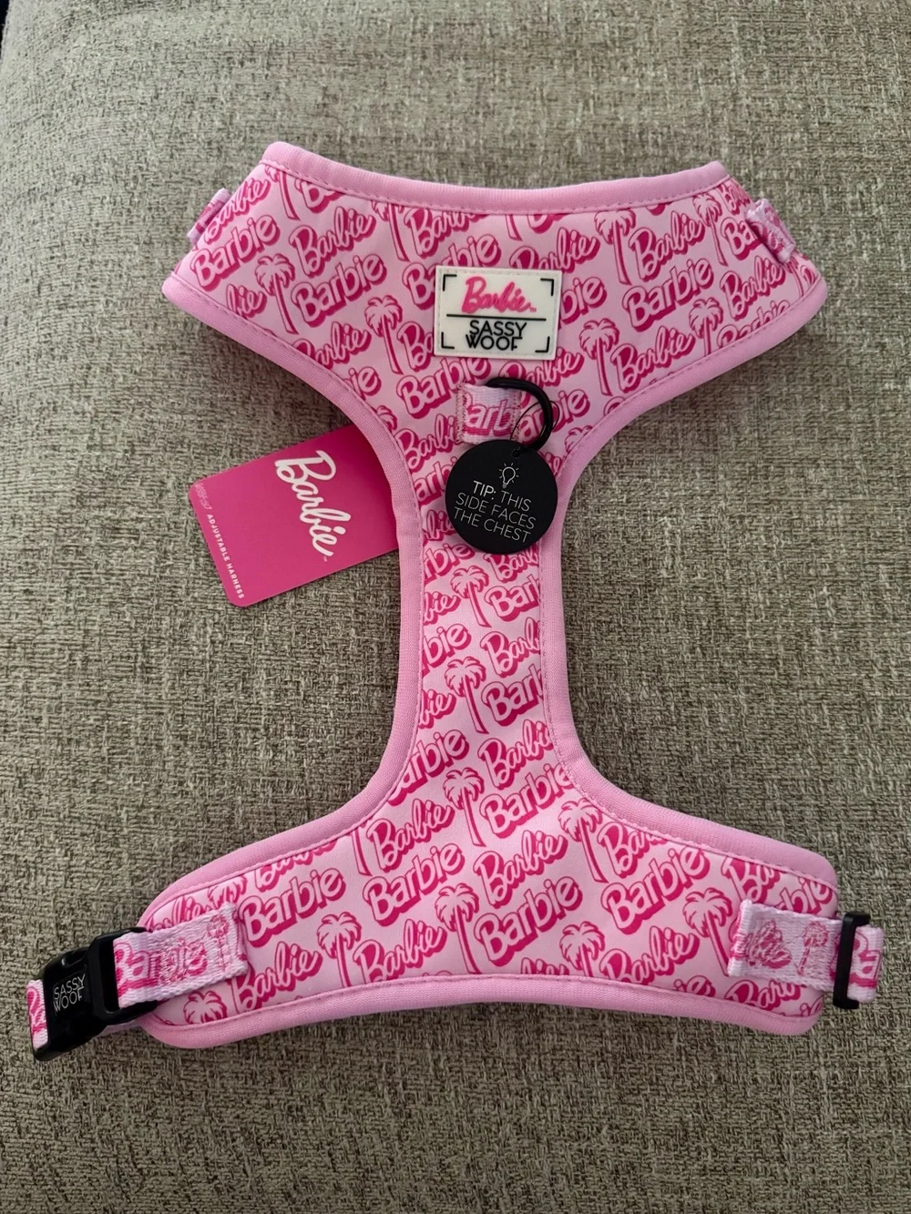 Barbie x Sassy Woof Pink Dog Harness - Stylish Comfort